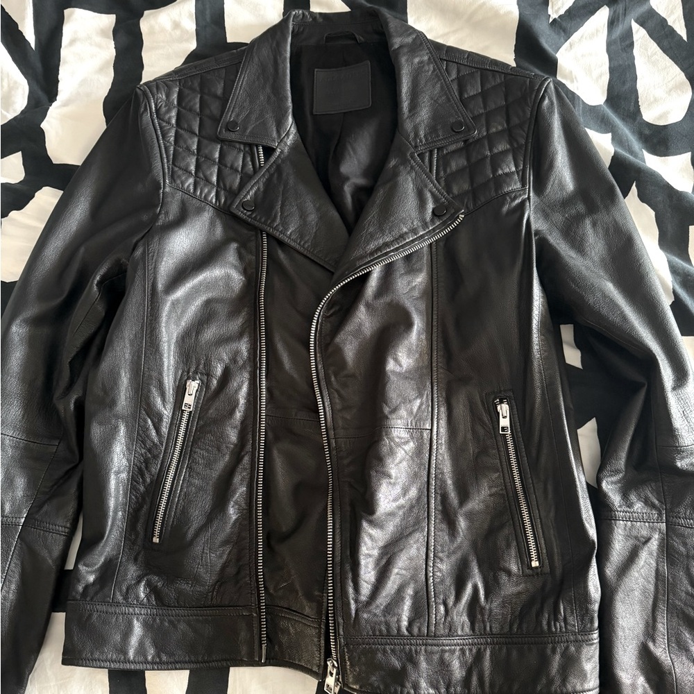 Allsaints Kushiro Leather Biker Jacket (fits like a large)